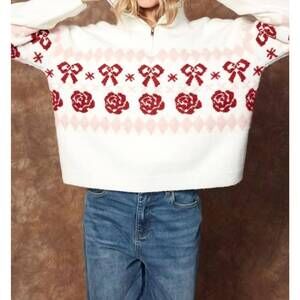 NEW RD STYLE giorgia long sleeve troyer neck pull over in ivory